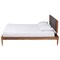Baxton Studio Eliseo Mid-Century Modern Dark Grey Fabric and Walnut Brown Finished Wood Full Size Platform Bed 239-12635-9818-ZORO - alternate 2
